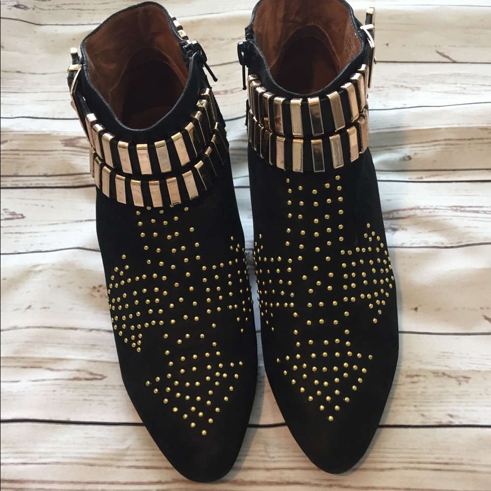 Jeffrey Campbell Benatar Black Leather Booties 9